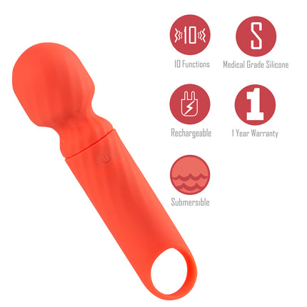 Maia DOLLY - Orange 12.7cm USB Rechargeable Massage Wand