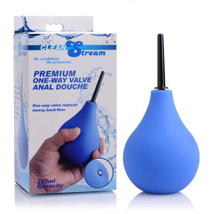CleanStream Premium One-Way Valve Anal Douche - Blue Unisex