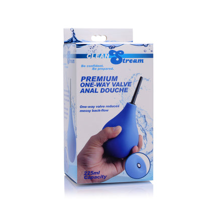 CleanStream Premium One-Way Valve Anal Douche - Blue Unisex