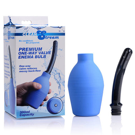 CleanStream Premium One-Way Valve Blue Enema Douche - Unisex 300 ml