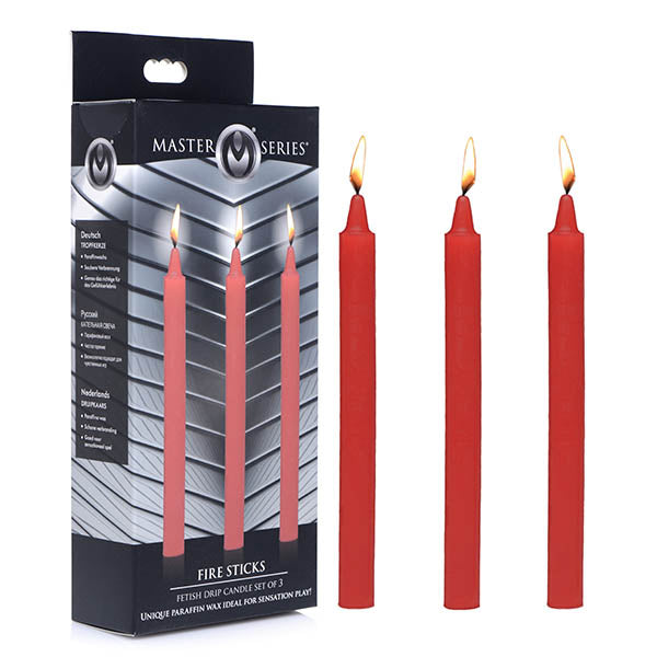 Master Series Fetish Drip Candles Red - 3 Pack