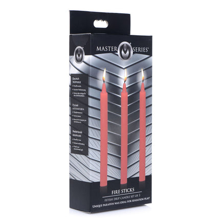 Master Series Fetish Drip Candles Red - 3 Pack