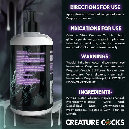Creature Slime by Creature Cocks - Creature Cum Lubricant 473ml Pump Bottle