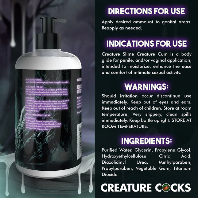 Creature Slime by Creature Cocks - Creature Cum Lubricant 473ml Pump Bottle