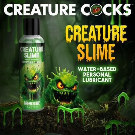 Creature Slime by Creature Cocks Green Water Based Lubricant - 118ml Bottle