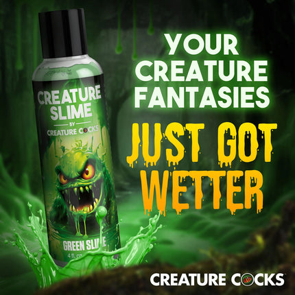Creature Slime by Creature Cocks Green Water Based Lubricant - 118ml Bottle