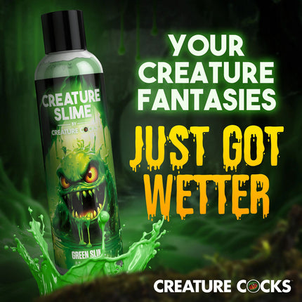 Creature Slime by Creature Cocks Green Water Based Lubricant - 237ml Bottle