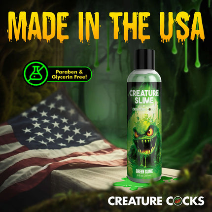 Creature Slime by Creature Cocks Green Water Based Lubricant - 237ml Bottle