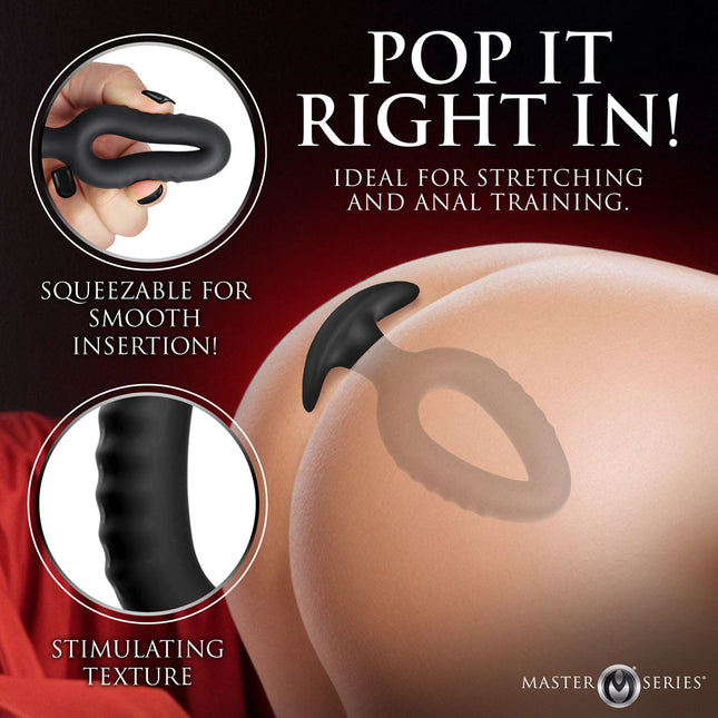 Master Series Pop Plugs - Black Anal Plug Trainer Set - Set of 3