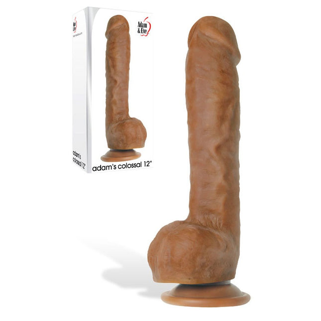 Adam & Eve Adam's Colossal Tan 12'' Realistic Dildo Box