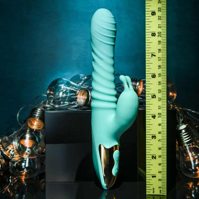 Adam & Eve Heat Me Up Warming Rabbit Thruster Vibrator Size