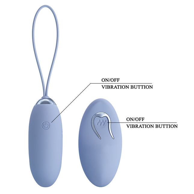 Party Up IVAN Purple Remote Control Vibrating Egg button guide
