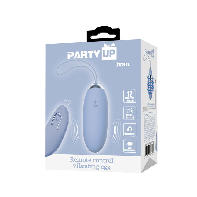 Party Up IVAN Purple Remote Control Vibrating Egg