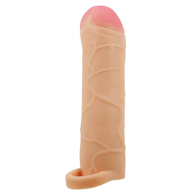 Party Up OWEN Flesh 1 Inch Penis Extender Sleeve with Ball Strap