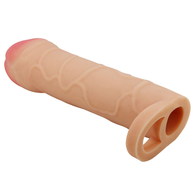 Party Up OWEN Flesh 1 Inch Penis Extender Sleeve with Ball Strap