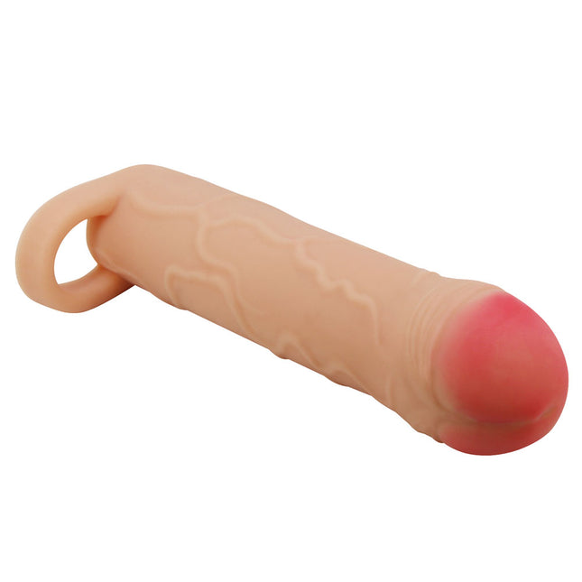 Party Up OWEN Flesh 1 Inch Penis Extender Sleeve with Ball Strap