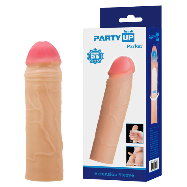 Party Up PARKER Flesh 2 Inch Penis Extender Sleeve