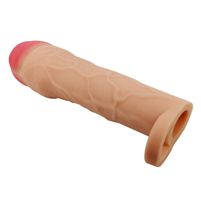 Party Up PATRICK Flesh 2 Inch Penis Extender Sleeve with Ball Strap
