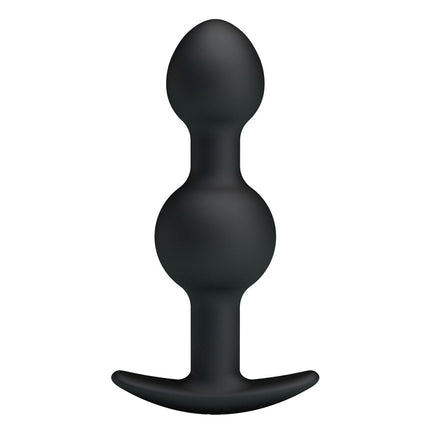 Party Up JAMES Anal Beads Plug - Black 10.4cm