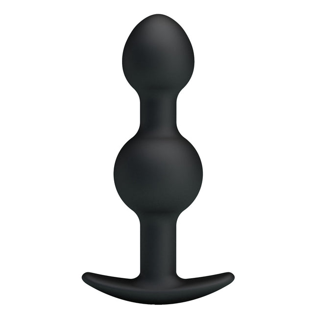 Party Up JAMES Anal Beads Plug - Black 10.4cm