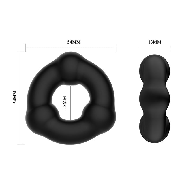 CRAZY BULL Beaded Cock Ring - Black
