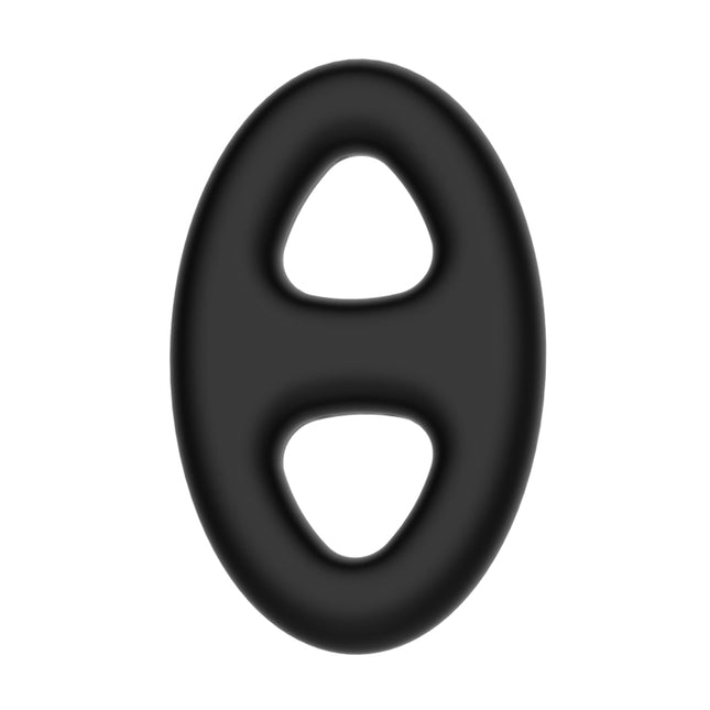 CRAZY BULL Oval Cock & Ball Ring - Black