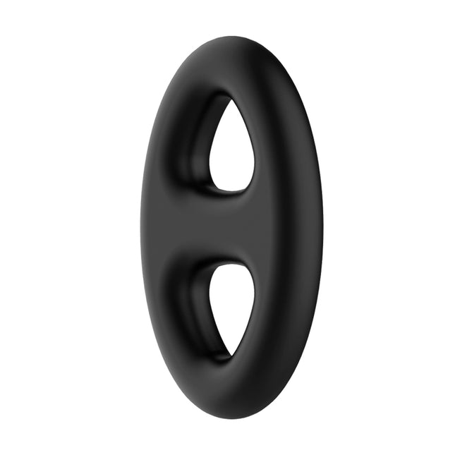 CRAZY BULL Oval Cock & Ball Ring - Black