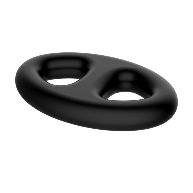 CRAZY BULL Oval Cock & Ball Ring - Black