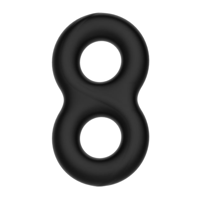 CRAZY BULL Double Donut Cock & Ball Ring - Black