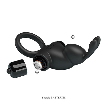 Party Up LARRY Black Vibrating Cock Ring