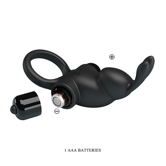 Party Up LARRY Black Vibrating Cock Ring