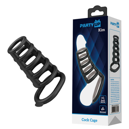Party Up KIM Black Cock Ring Cage