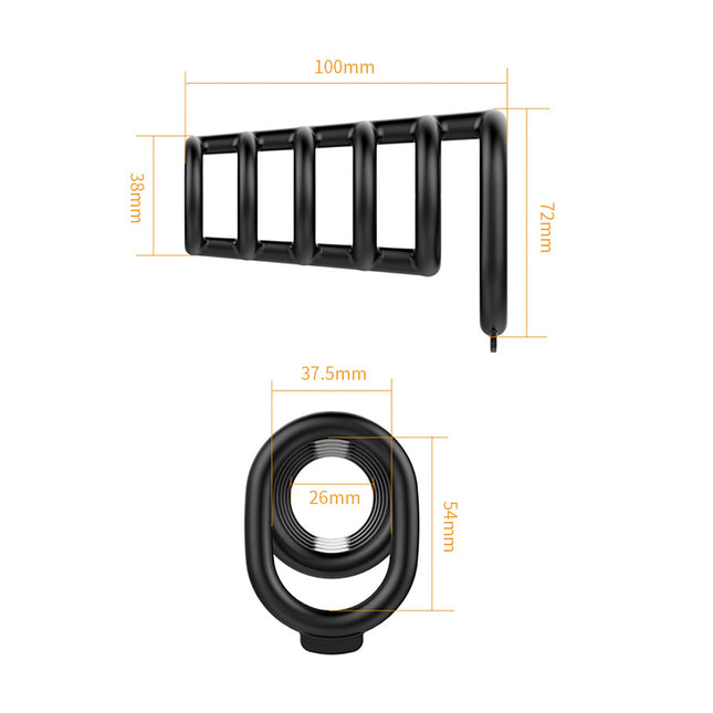 Party Up KIM Black Cock Ring Cage