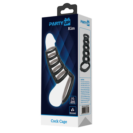 Party Up KIM Black Cock Ring Cage