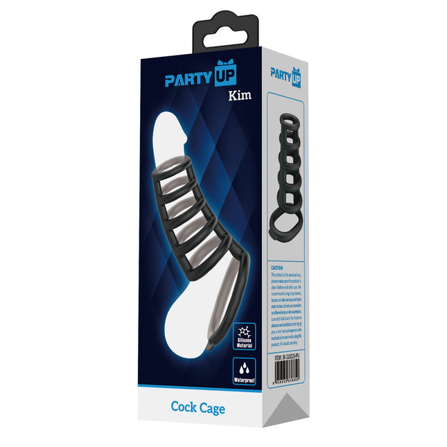 Party Up KIM Black Cock Ring Cage