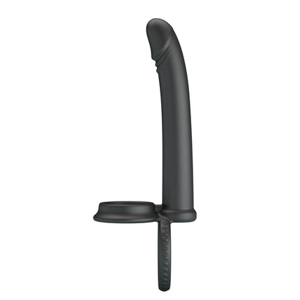 Party Up MARTIN Double Penetrator - Black Cock & Ball Rings with Double Penetrator