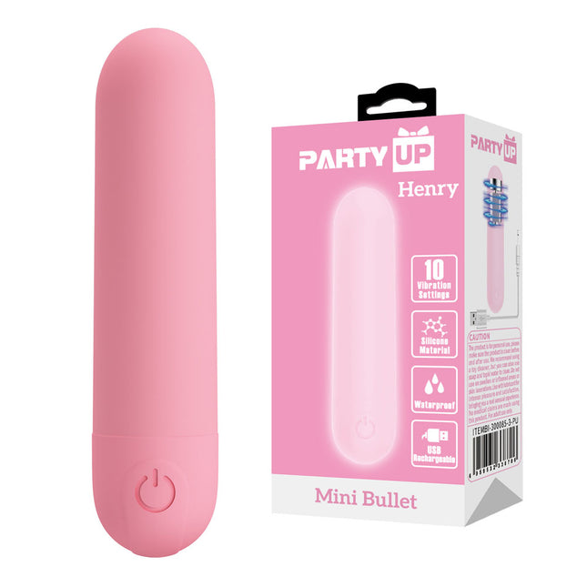 Party Up HENRY Pink 8cm Mini Bullet Vibrator