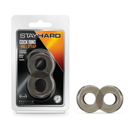 Blush - Stay Hard Cock Ring and Ball Strap (Black)