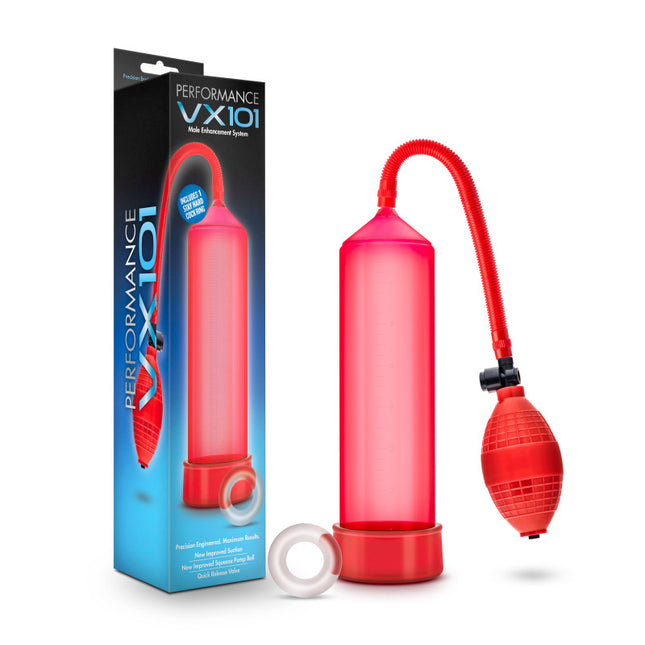 Performance VX101 Male Enhancement System - Red Penis Pump