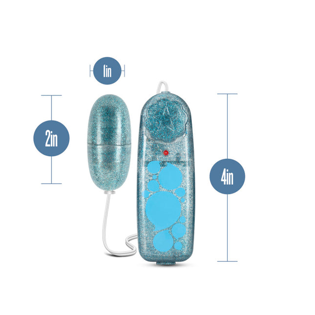 B Yours Glitter Power Bullet Vibrator - Blue