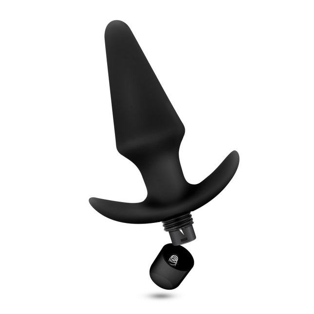 Anal Adventures Platinum Vibrating Plug - Black 12.7 cm (5'')