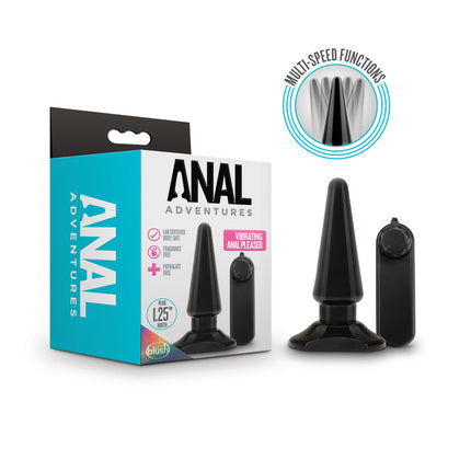 Anal Adventures Vibrating Anal Pleaser - Black
