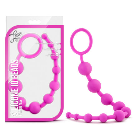 Luxe Silicone 10 Beads - Pink 31.75 cm (12.5'') Anal Beads