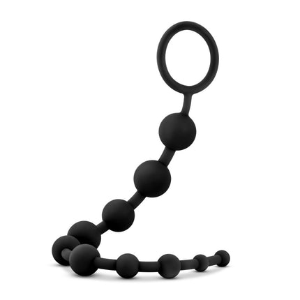 Anal Adventures Platinum 10 Anal Beads - Black 31.7cm