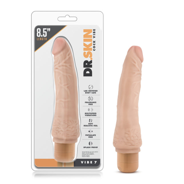 Dr. Skin Cock Vibe 7 - 8.5 Inch Flesh Dildo