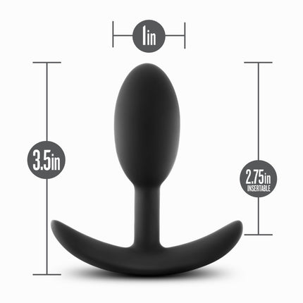 Anal Adventures Platinum Vibra Slim Plug Small with Internal Ball