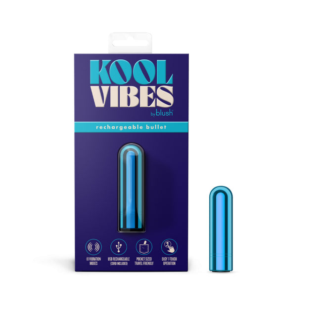 Kool Vibes Rechargeable Mini Bullet Vibrator - Blueberry