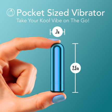 Kool Vibes Rechargeable Mini Bullet Vibrator - Blueberry