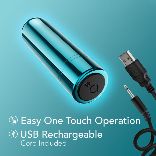Kool Vibes Rechargeable Mini Bullet Vibrator - Blueberry