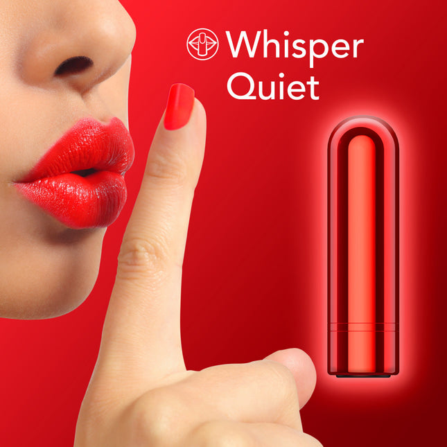 Kool Vibes Rechargeable Mini Bullet Vibrator - Cherry Red